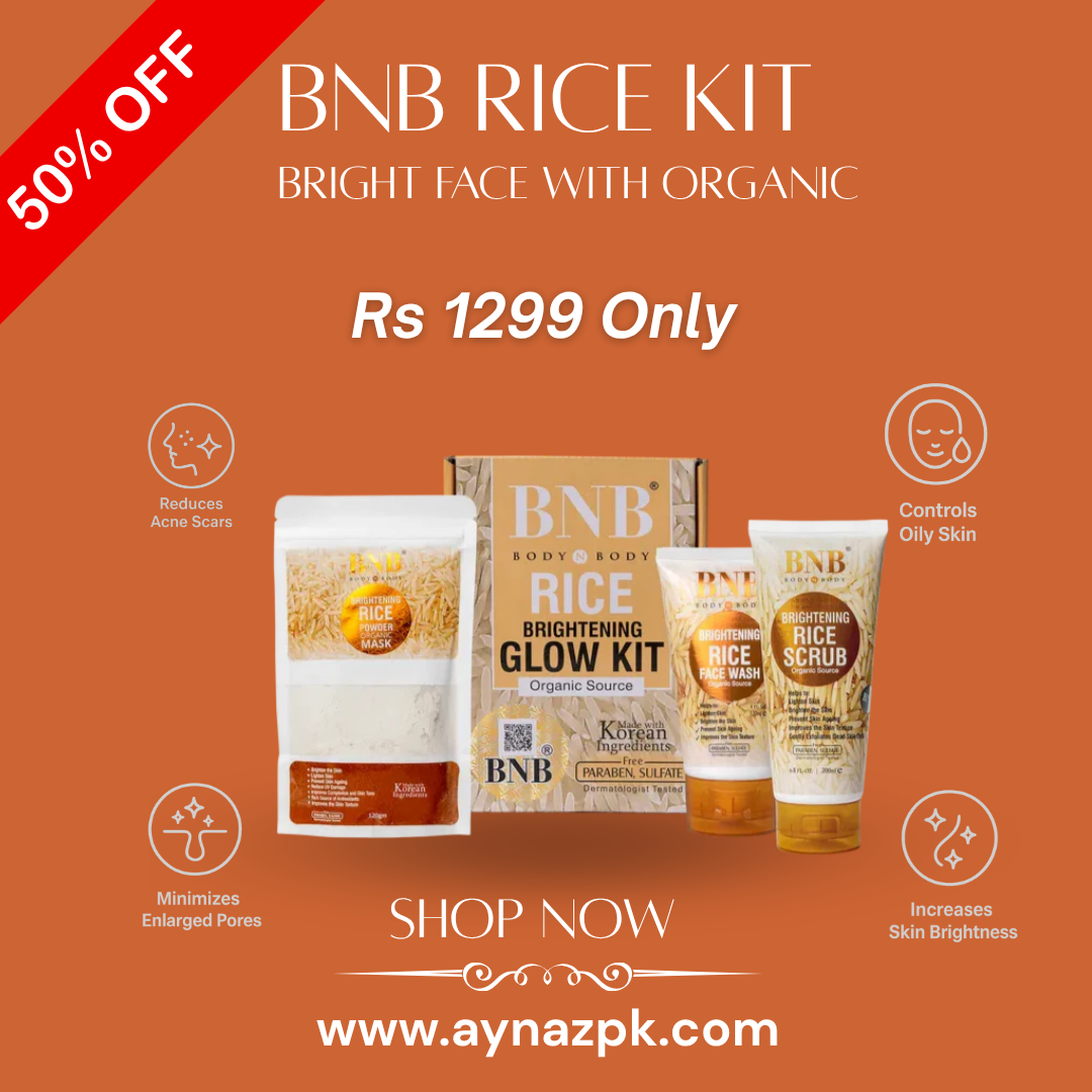 BNB Rice Kit 3-in-1 | Nourishing Rice Face Care Kit for Cleansing, Exfoliating, and Brightening